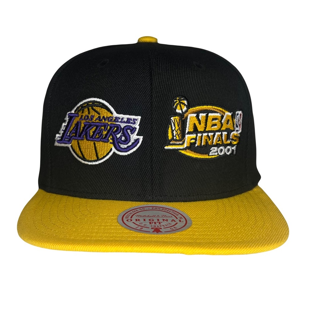 Mitchell & Ness Los Angeles Lakers Double Whammy 2001 NBA Finals Snapback Hat